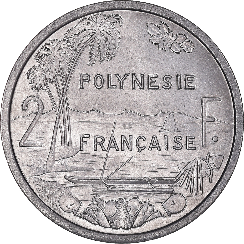 Coin, French Polynesia, 2 Francs, 1979, Paris, , Aluminum, KM:10