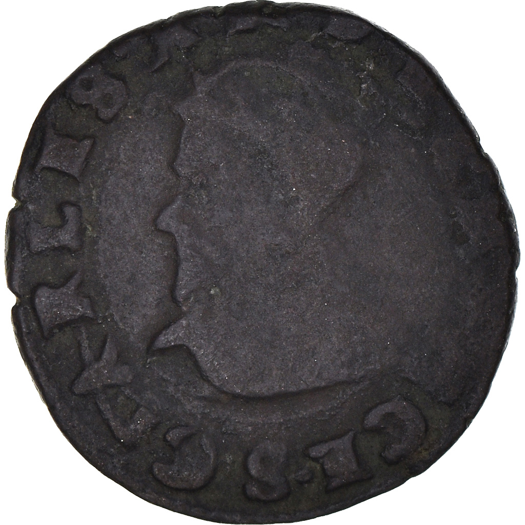 Coin, France, Charles X, Double Tournois, Troyes, , Copper, CGKL:150
