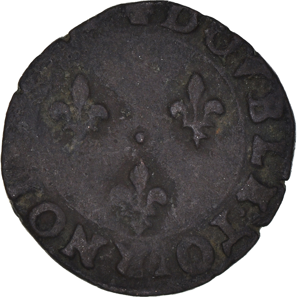 Coin, France, Charles X, Double Tournois, Troyes, , Copper, CGKL:150