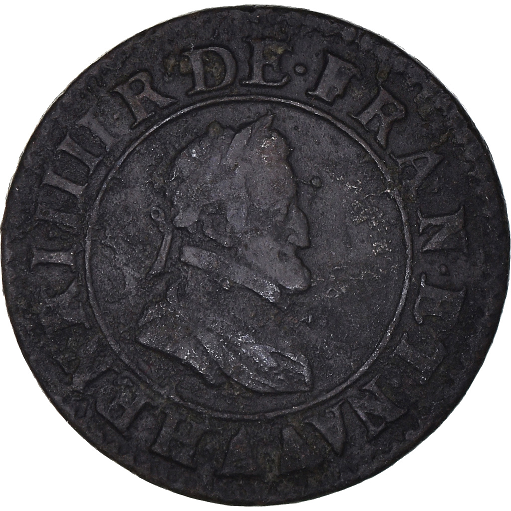 Coin, France, Henri IV, Double Tournois, 1598, Paris, , Copper