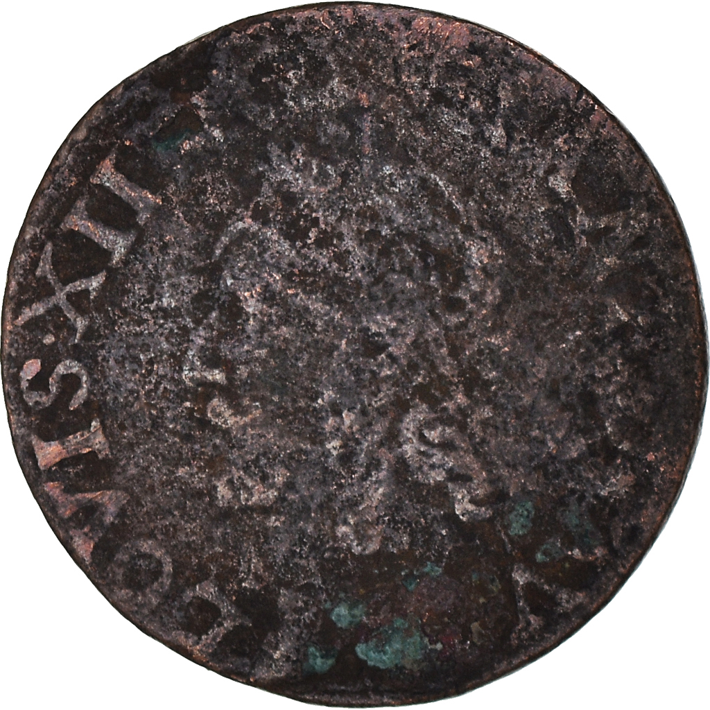 Coin, France, Louis XIII, Double Tournois, 1642, , Copper, CGKL:514