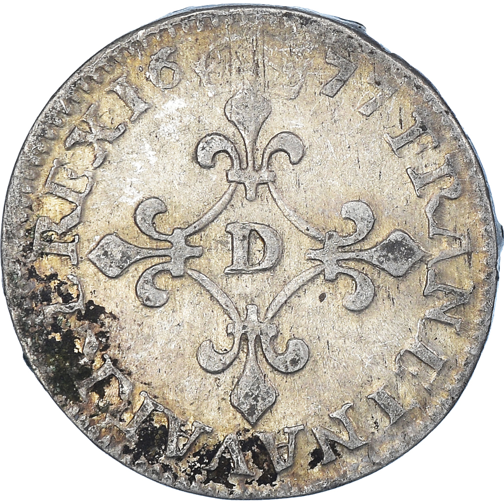 Coin, France, Louis XIV, 4 Sols dits « des Traitants », 4 Sols, 1677, Lyon