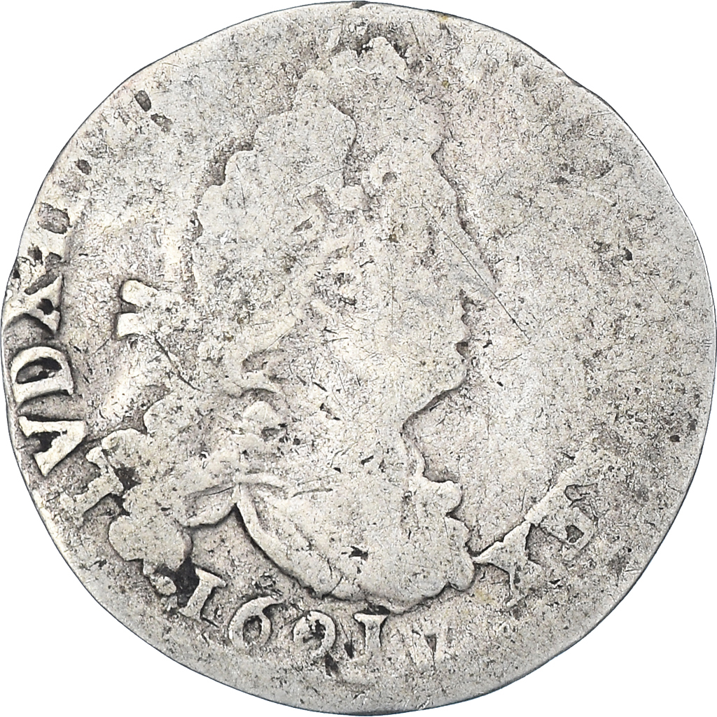 Coin, France, 4 Sols aux 2 L, 1691, , Silver, Gadoury:106