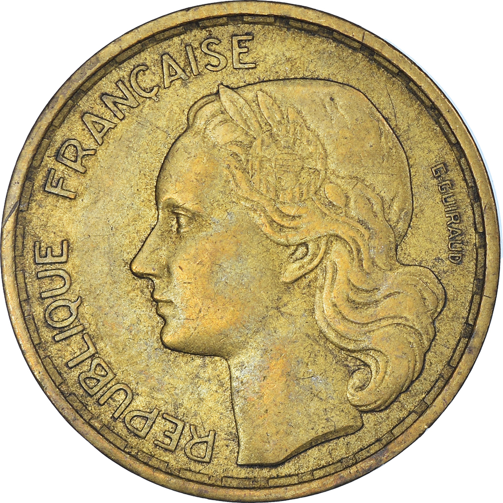 Coin, France, Guiraud, 20 Francs, 1950, Beaumont - Le Roger, 