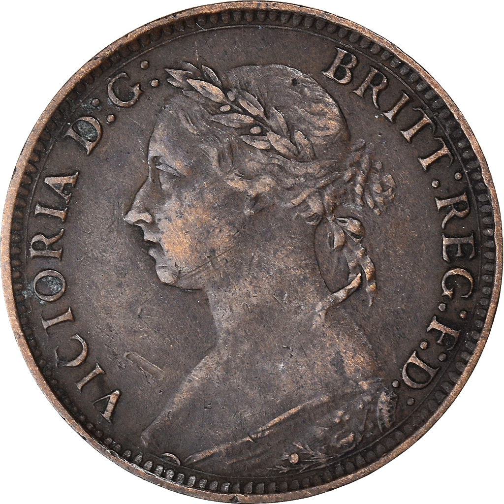 Coin, Great Britain, Victoria, Farthing, 1887, British Royal Mint, 