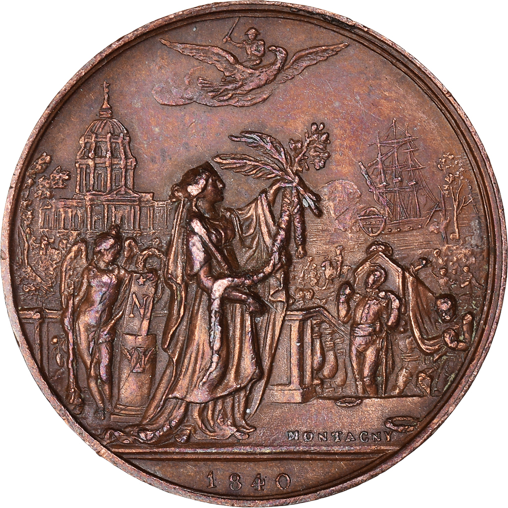 France, Medal, Napoléon Ier, Retour des cendres, 1840, Montagny, 