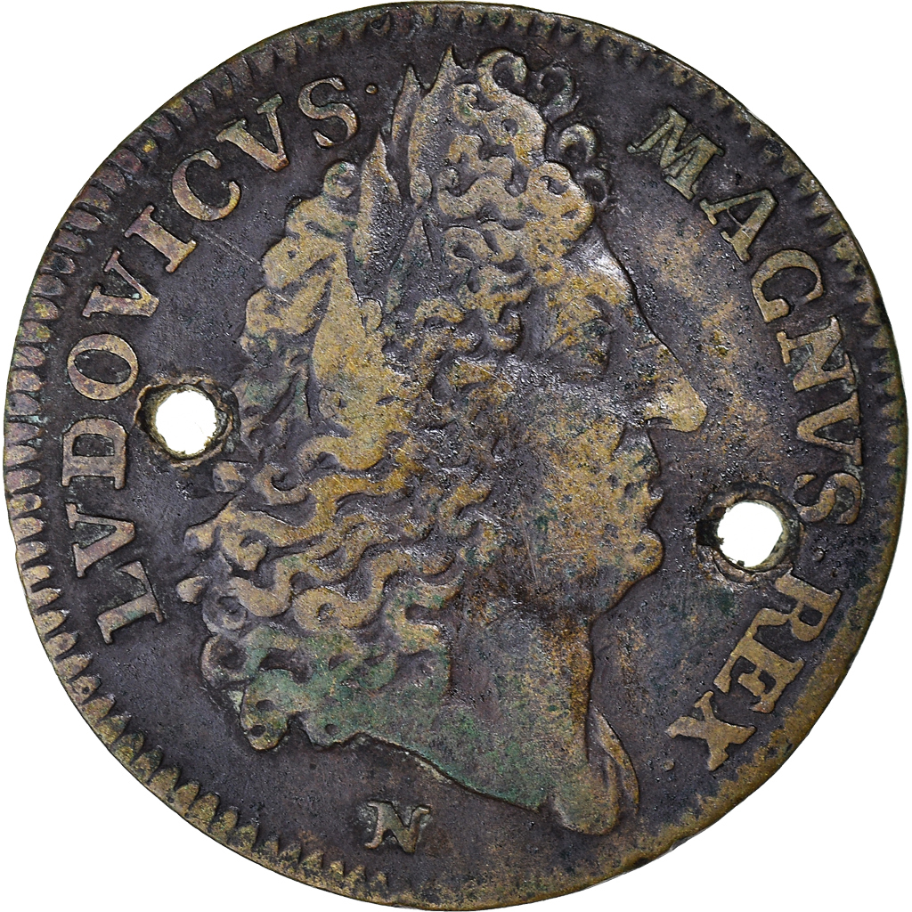 France, Token, Louis XIV, Trésor Royal, 1688, , Brass