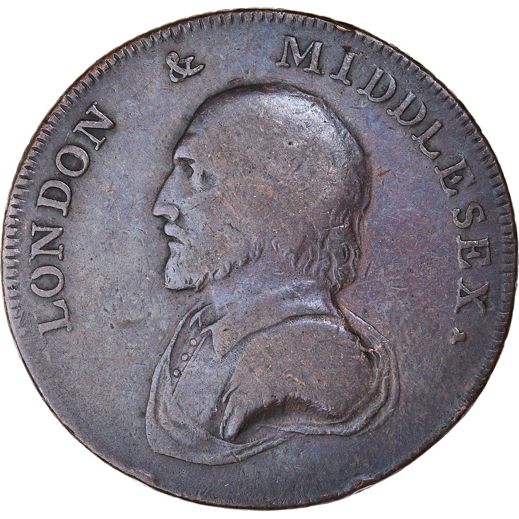 United Kingdom, Halfpenny Token, London & Middlesex, 1792, , Copper
