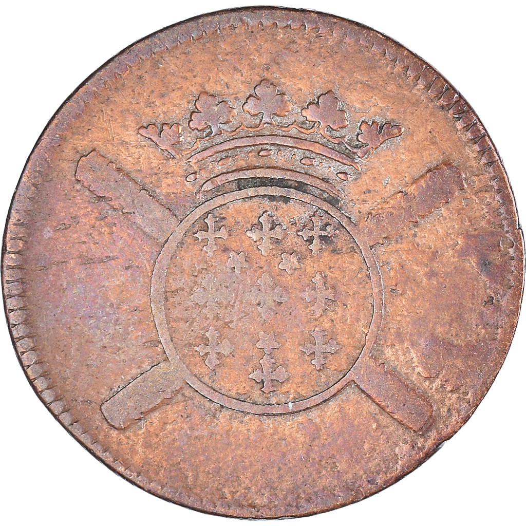 Coin, France, Ville de Lille, 10 Sols, 1708, siège de la ville, 