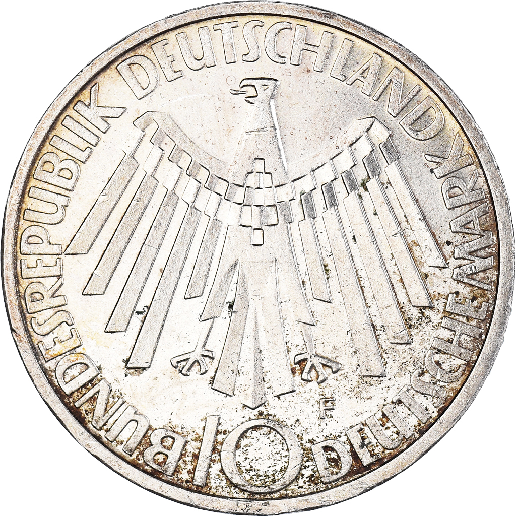 Coin, GERMANY - FEDERAL REPUBLIC, 10 Mark, 1972, Hamburg, , Silver