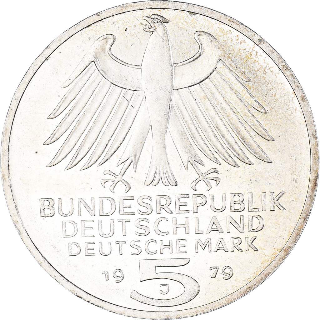 Coin, GERMANY - FEDERAL REPUBLIC, 5 Mark, 1979, Hamburg, Germany, 