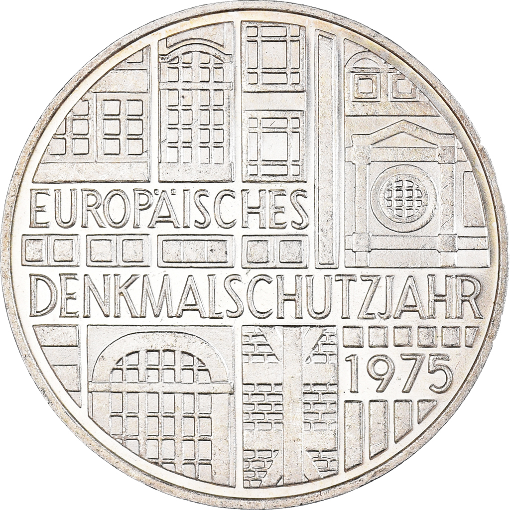 Coin, GERMANY - FEDERAL REPUBLIC, 5 Mark, 1975, Stuttgart, Germany, 