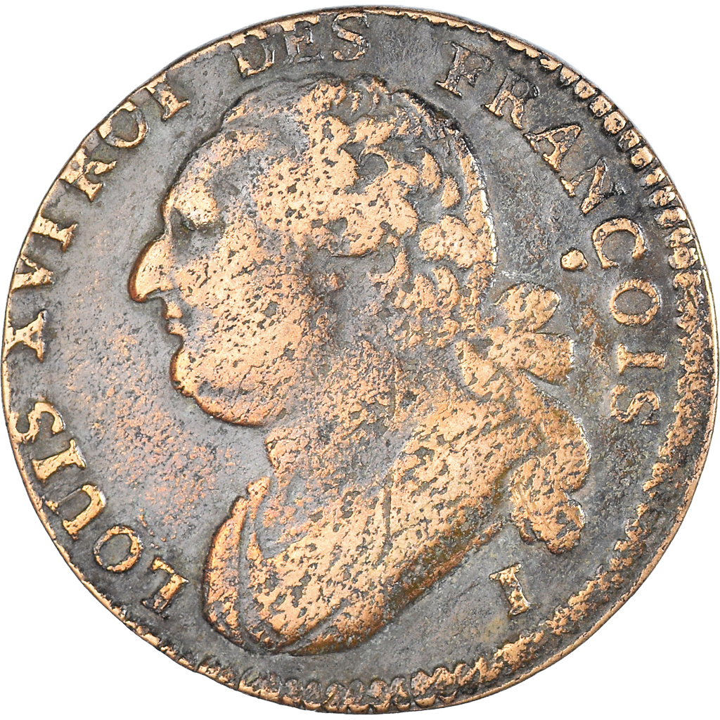 Coin, France, 12 deniers françois, 12 Deniers, 1792⸱4, Limoges, 