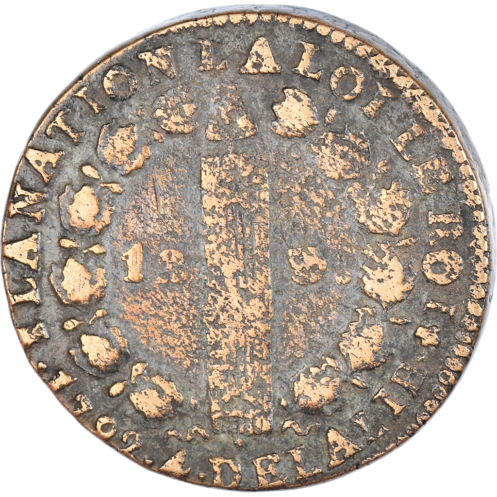 Coin, France, 12 deniers françois, 12 Deniers, 1792⸱4, Limoges, 