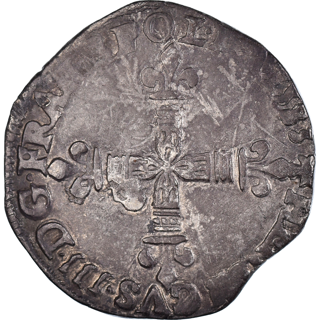 Coin, France, Henri III, 1/4 Ecu, 1583, , Silver, Duplessy:1133