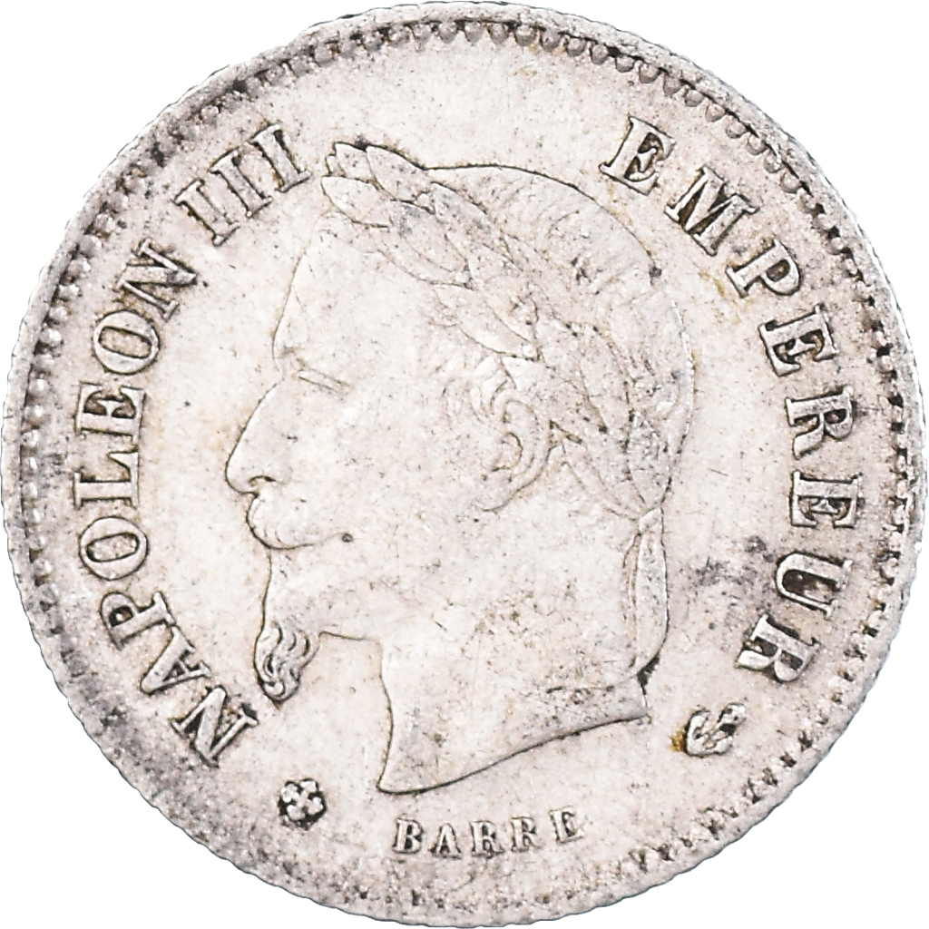 Coin, France, Napoleon III, 20 Centimes, 1867, Strasbourg, , Silver