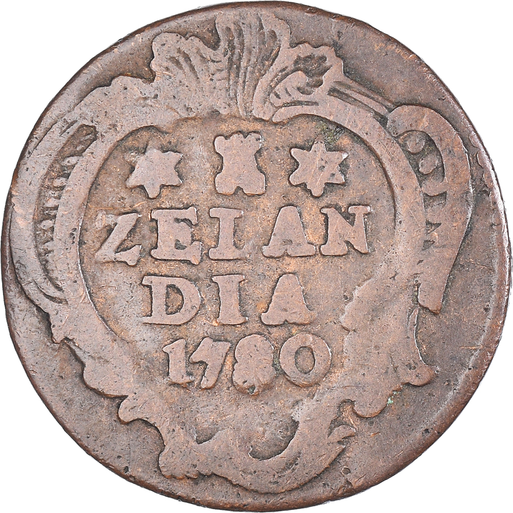 Coin, Netherlands, ZEELAND, Duit, 1780, Middelbourg, , Copper, KM:101.1