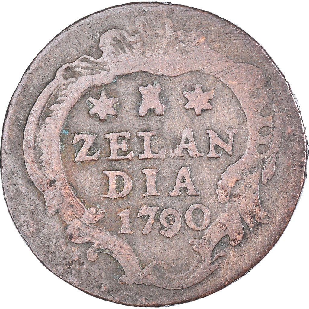 Coin, Netherlands, ZEELAND, Duit, 1790, Middelbourg, , Copper, KM:101.1