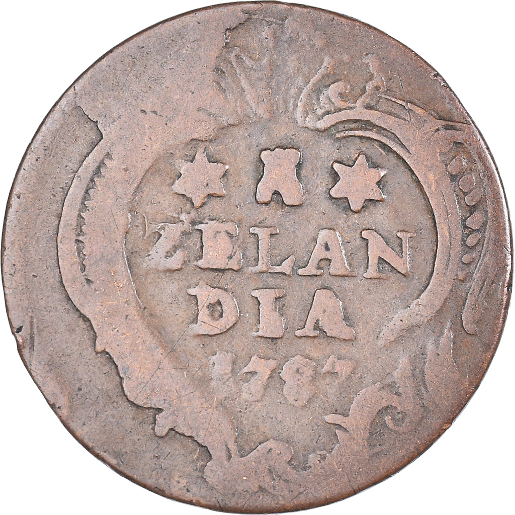 Coin, Netherlands, ZEELAND, Duit, 1787, Middelbourg, , Copper, KM:101.1