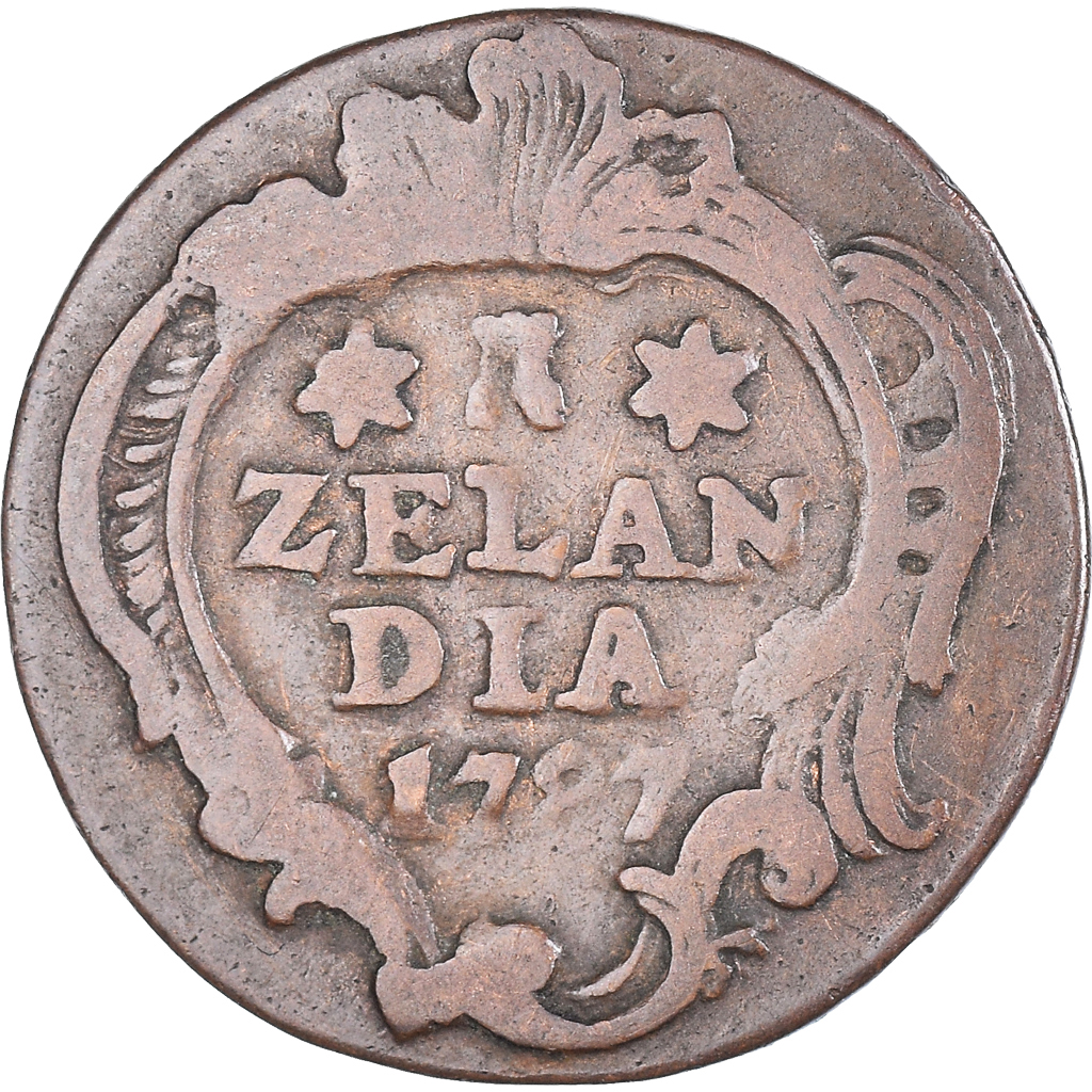 Coin, Netherlands, ZEELAND, Duit, 1787, Middelbourg, , Copper, KM:101.1