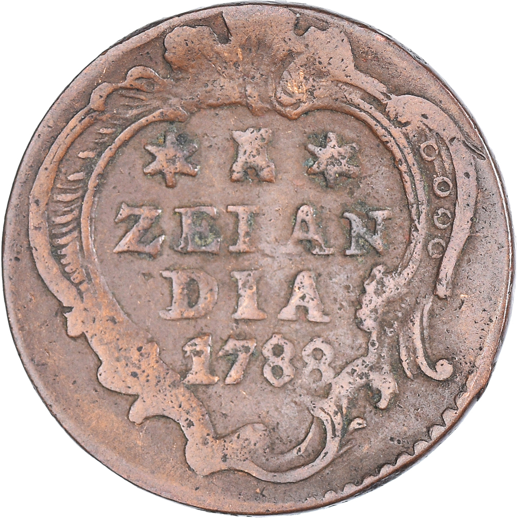Coin, Netherlands, ZEELAND, Duit, 1788, Middelbourg, , Copper, KM:101.1