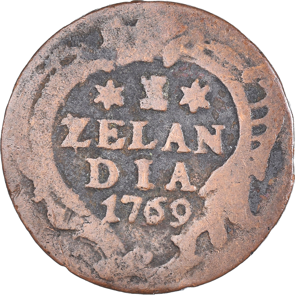 Coin, Netherlands, ZEELAND, Duit, 1769, Middelbourg, , Copper, KM:101.1