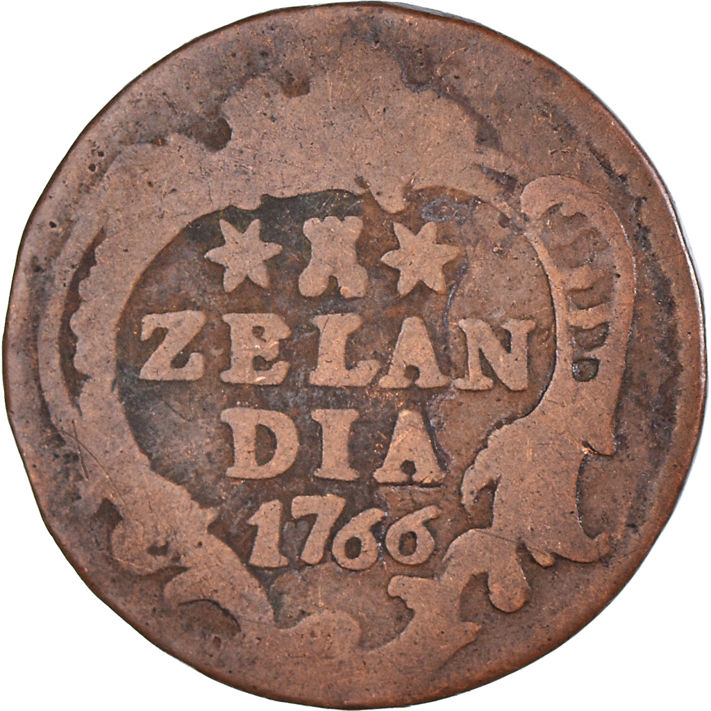Coin, Netherlands, ZEELAND, Duit, 1766, Middelbourg, , Copper, KM:101.1