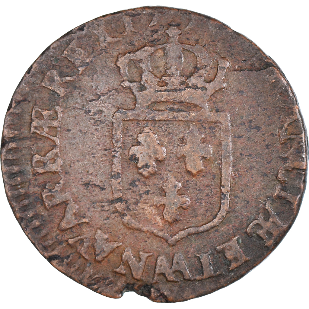 Coin, France, Louis XV, 1/2 Sol à la vieille tête, 177[?], Metz, 