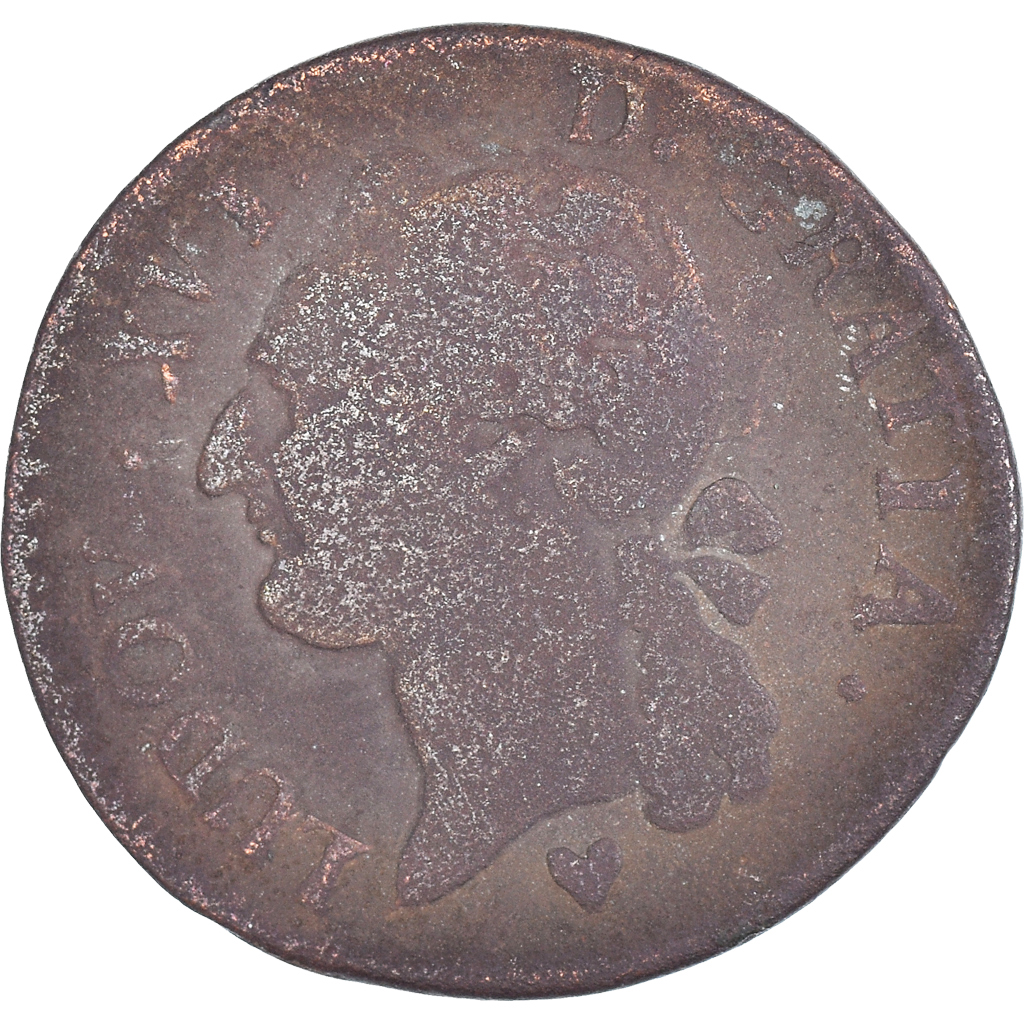 Coin, France, Louis XVI, 1/2 Sol, 1784, , Copper, Gadoury:349