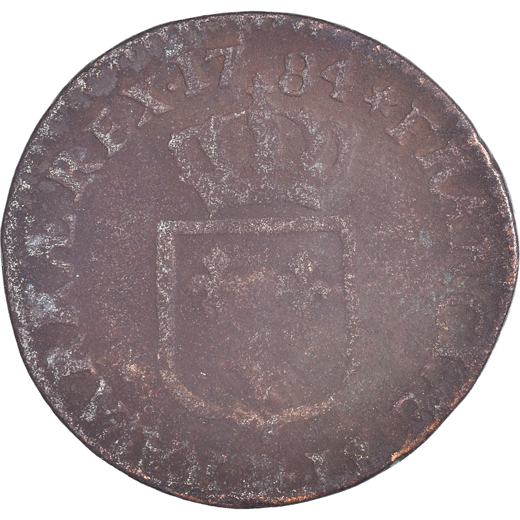 Coin, France, Louis XVI, 1/2 Sol, 1784, , Copper, Gadoury:349