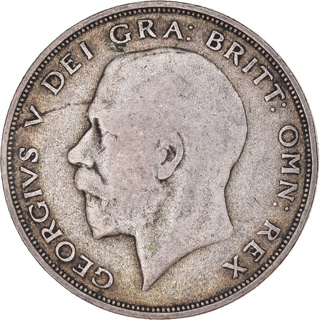 Coin, Great Britain, George V, 1/2 Crown, 1921, , Silver, KM:818.1a