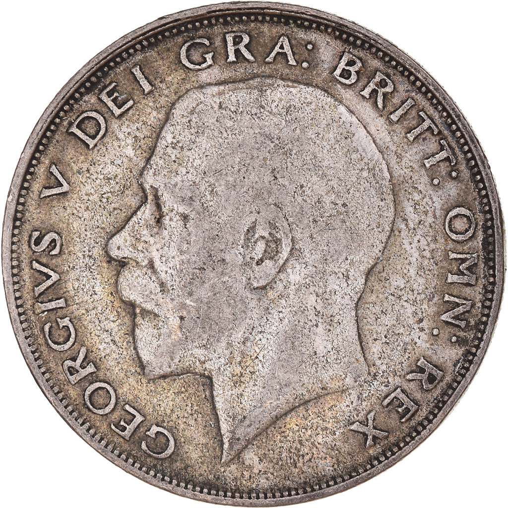 Coin, Great Britain, George V, 1/2 Crown, 1920, , Silver, KM:818.1a