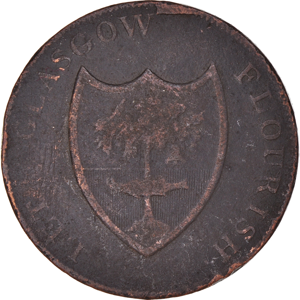 United Kingdom, Halfpenny Token, Lanarkshire - Glasgow / G. Shearer, 1791