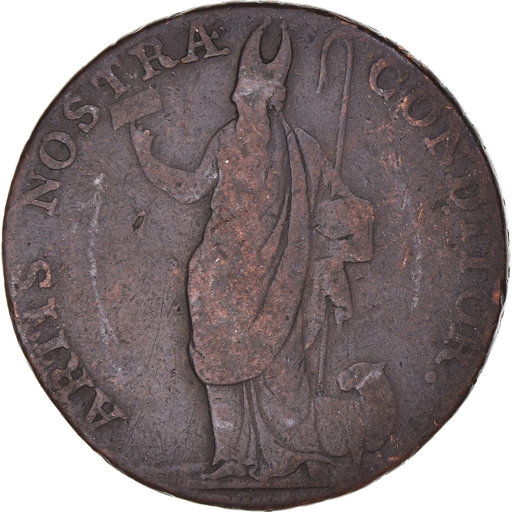 United Kingdom, Halfpenny Token, Yorkshire – Leeds/Paley’s, 1791, 