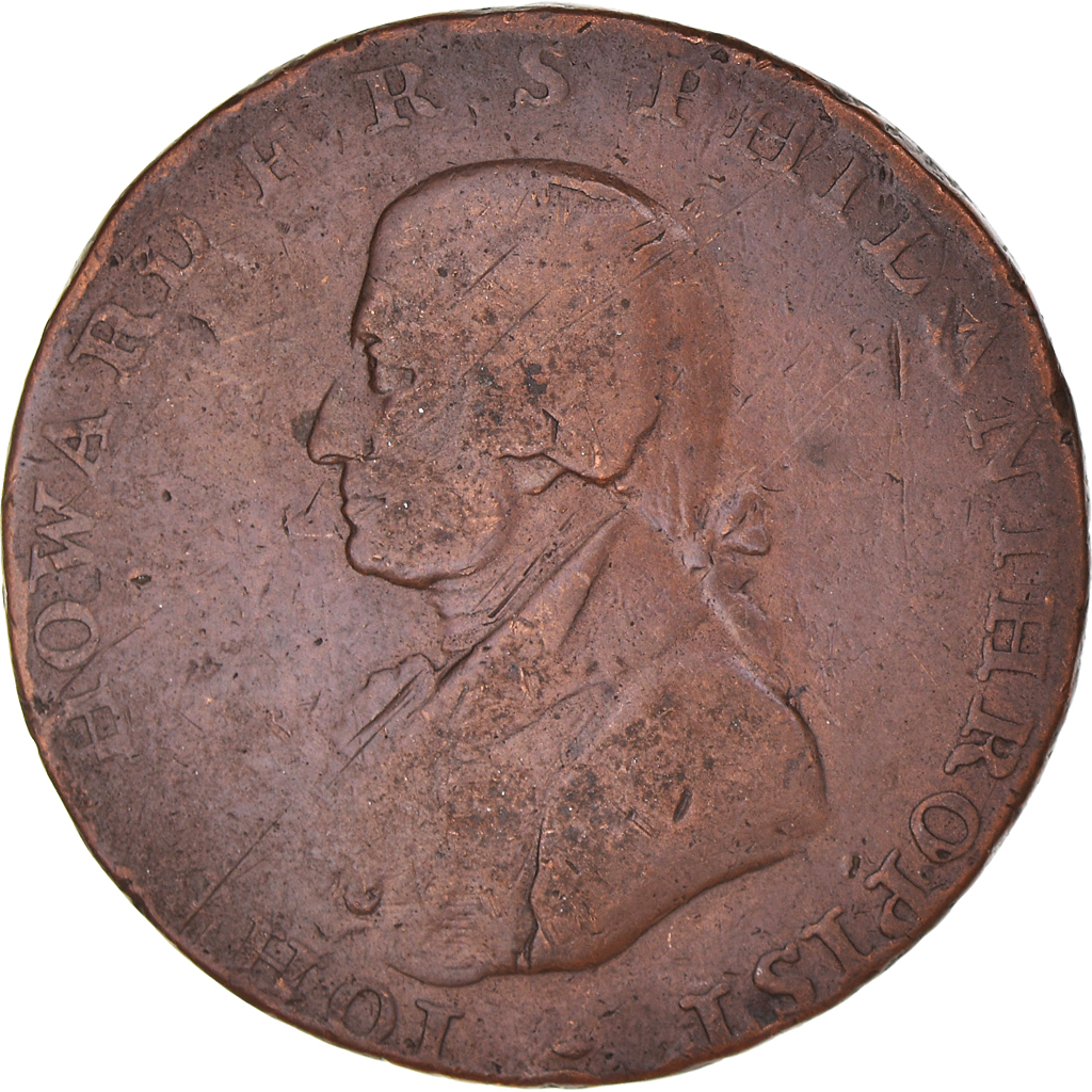 United Kingdom, Halfpenny Token, Hampshire - Portsmouth - John Howard, 1794