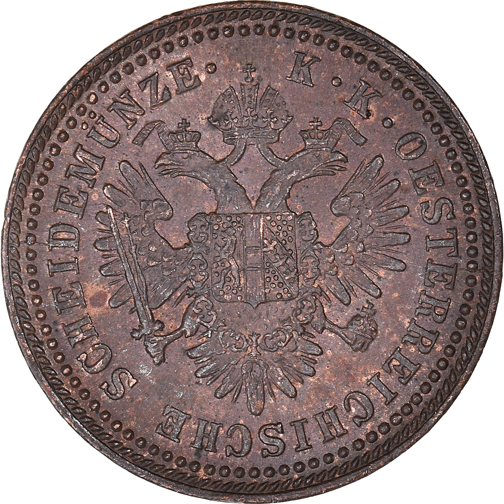 Coin, Austria, Franz Joseph I, Kreuzer, 1851, Vienna, , Copper, KM:2185