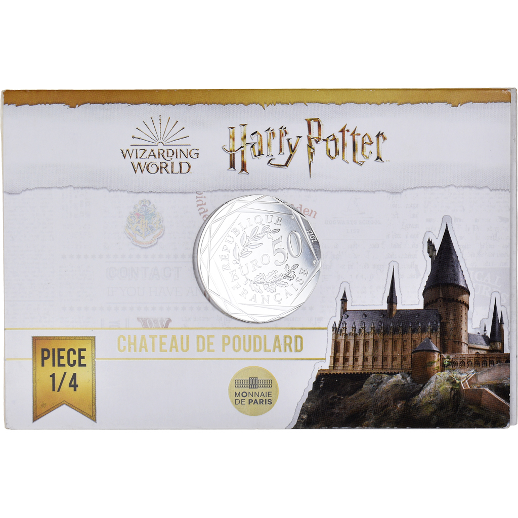 France, Monnaie de Paris, 50 Euro, Harry Potter Château de Poudlard (1/4)