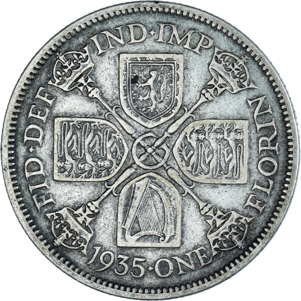 Coin, Great Britain, V, Florin, Two Shillings, 1935, British