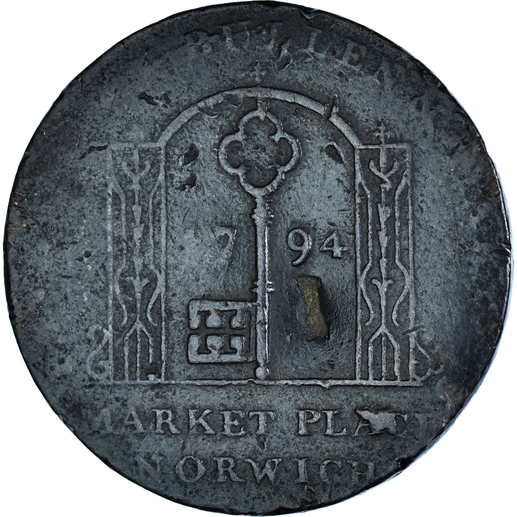 Great Britain, Halfpenny Token, Market Norwich, 1791, , Copper