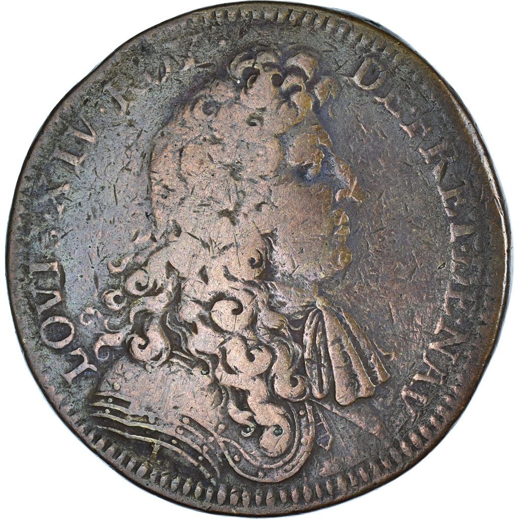 France, Token, Louis XIV, Trésor Royal, 1679, , Copper, Feuardent:1886