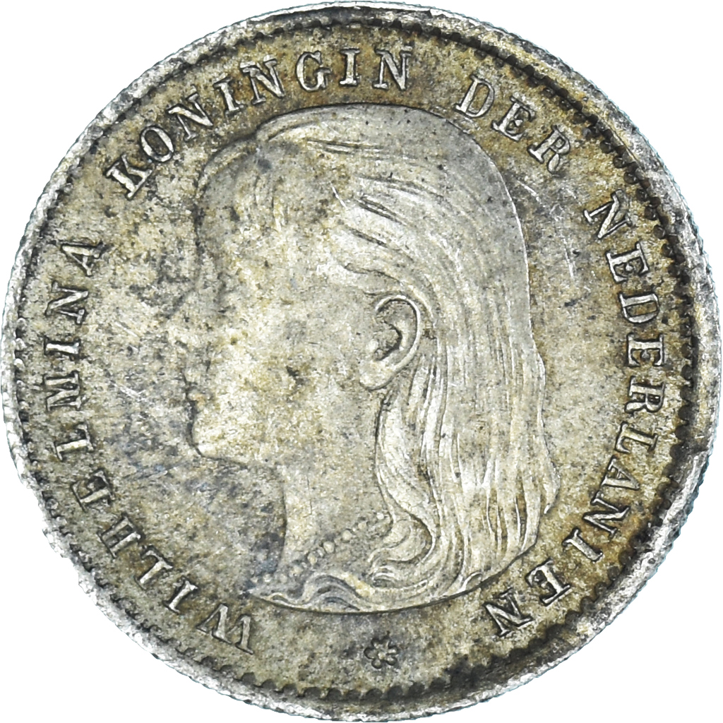 Coin, Netherlands, Wilhelmina I, 10 Cents, 1896, Utrecht, , Silver