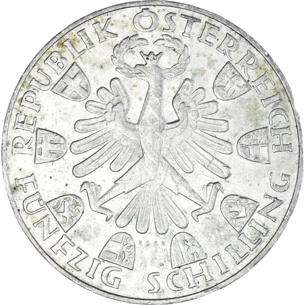 Coin, Austria, 50 Schilling, 1959, Vienna, , Silver, KM:2888