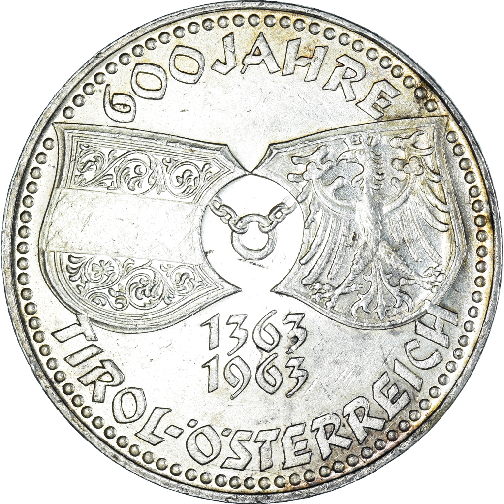 Coin, Austria, Tirol - Österreich, 50 Schilling, 1963, Vienna, 