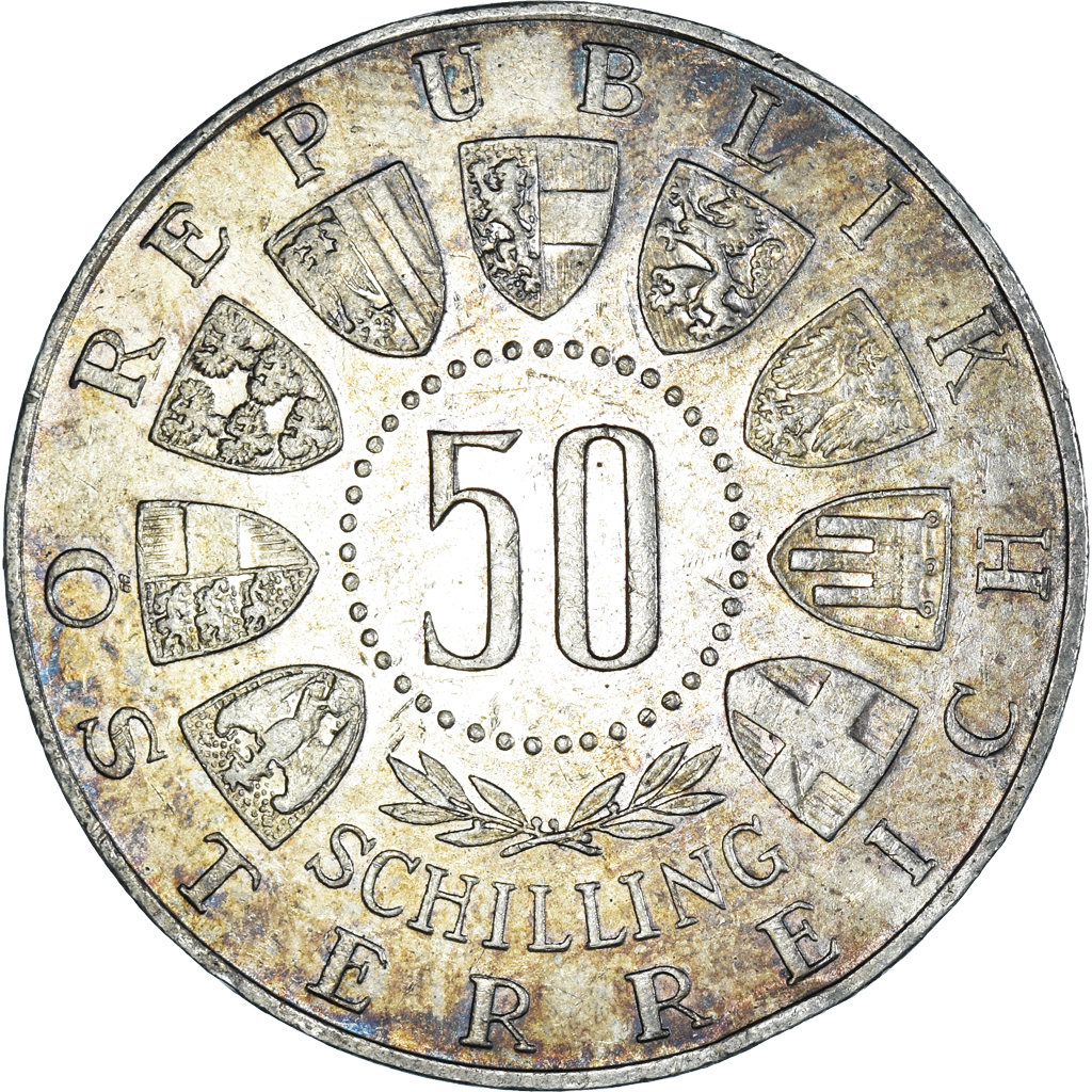 Coin, Austria, Tirol - Österreich, 50 Schilling, 1963, Vienna, 