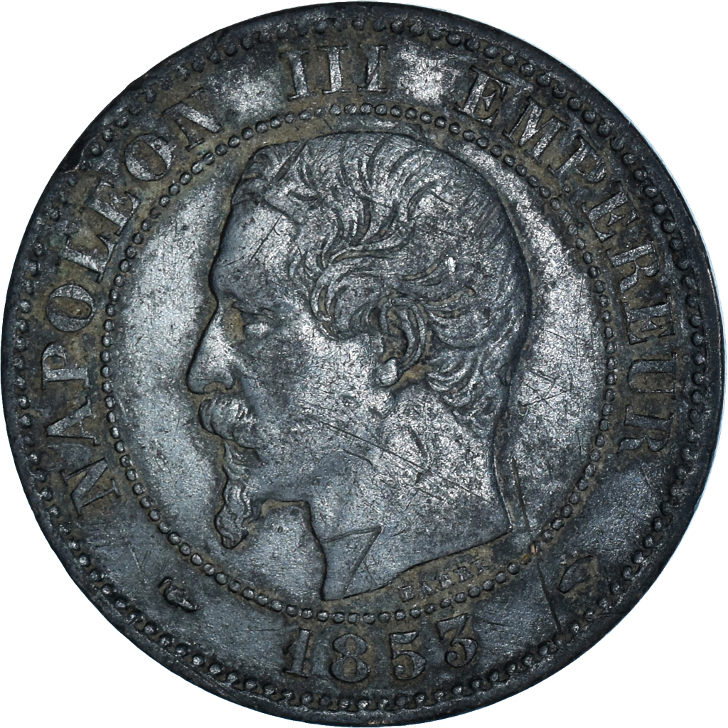 Coin, France, Napoleon III, 2 Centimes, 1853, Paris, , Bronze