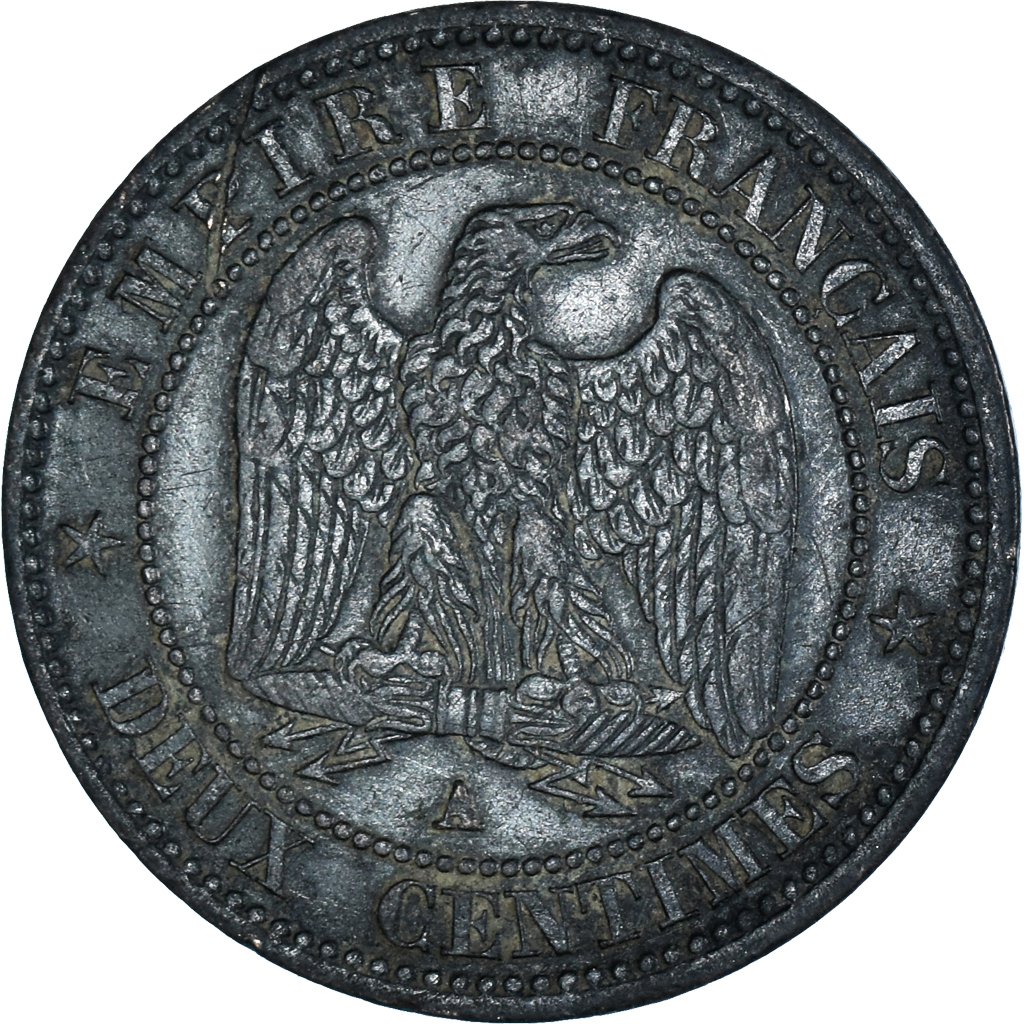 Coin, France, Napoleon III, 2 Centimes, 1853, Paris, , Bronze