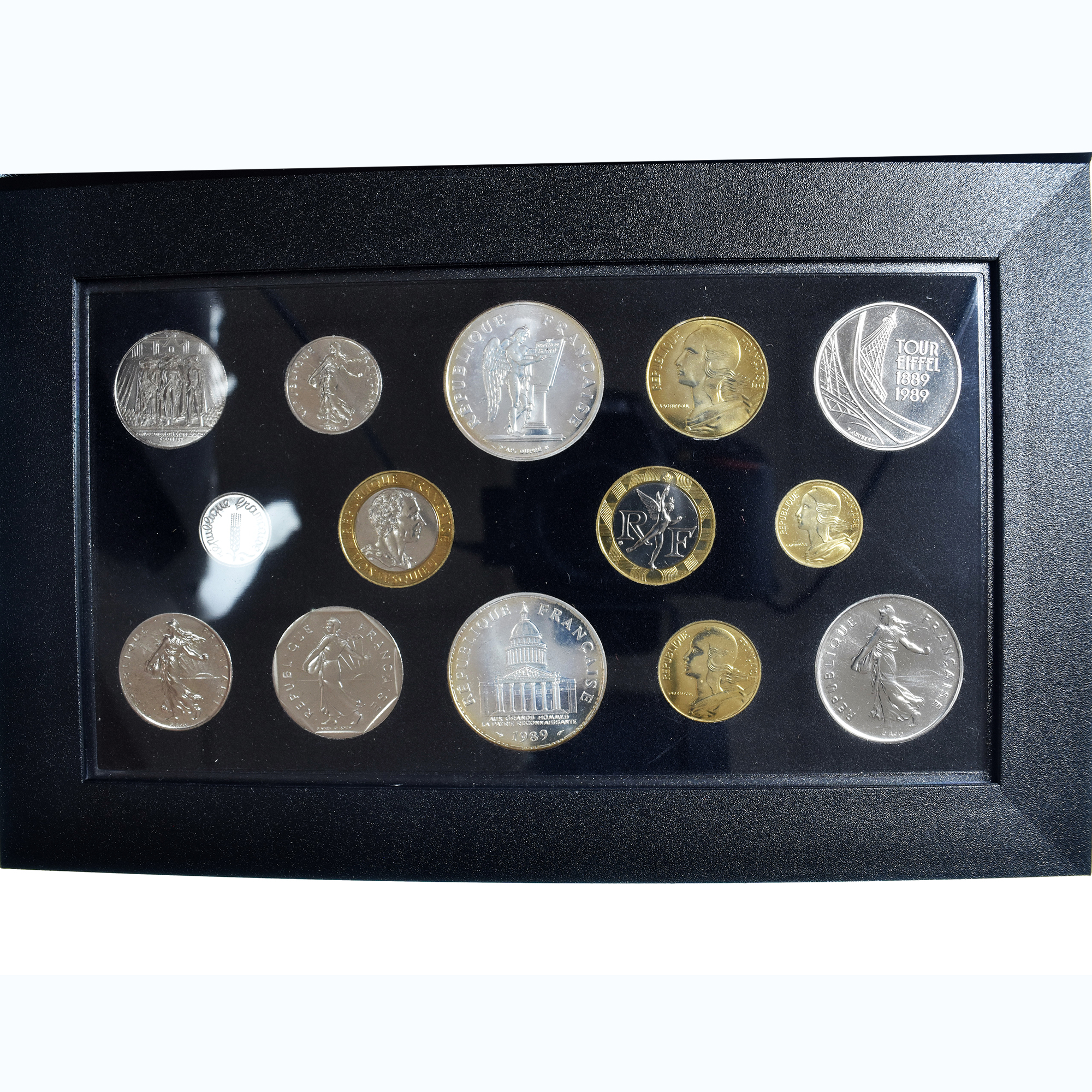Coin, France, Coffret 1 c. à 100 frs., 1989, Monnaie de Paris, 