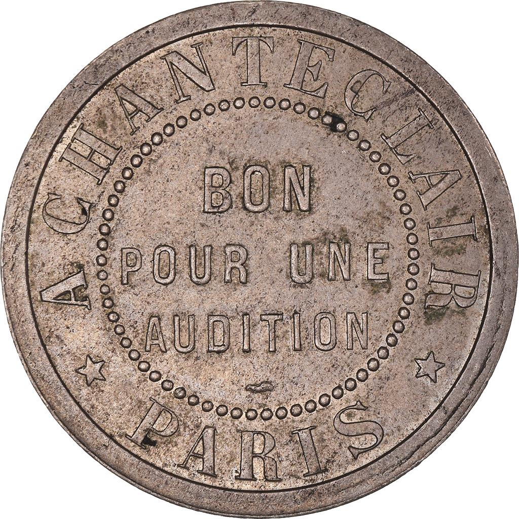 France, Token, A Chanteclair, Bon pour une audition, , Maillechort