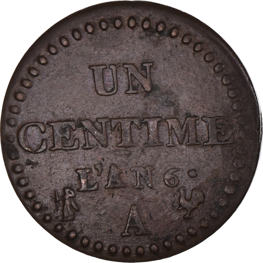 Coin, France, Dupré, Centime, AN 6, Paris, , Bronze, KM:646