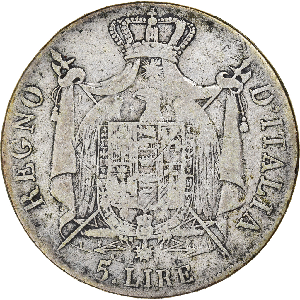 Coin, ITALIAN STATES, KINGDOM OF NAPOLEON, Napoleon I, 5 Lire, 1808, Milan